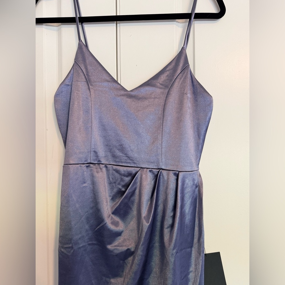 Lulus Women’s Forever Your Girl Slate Blue Dress - Picture 2 of 6